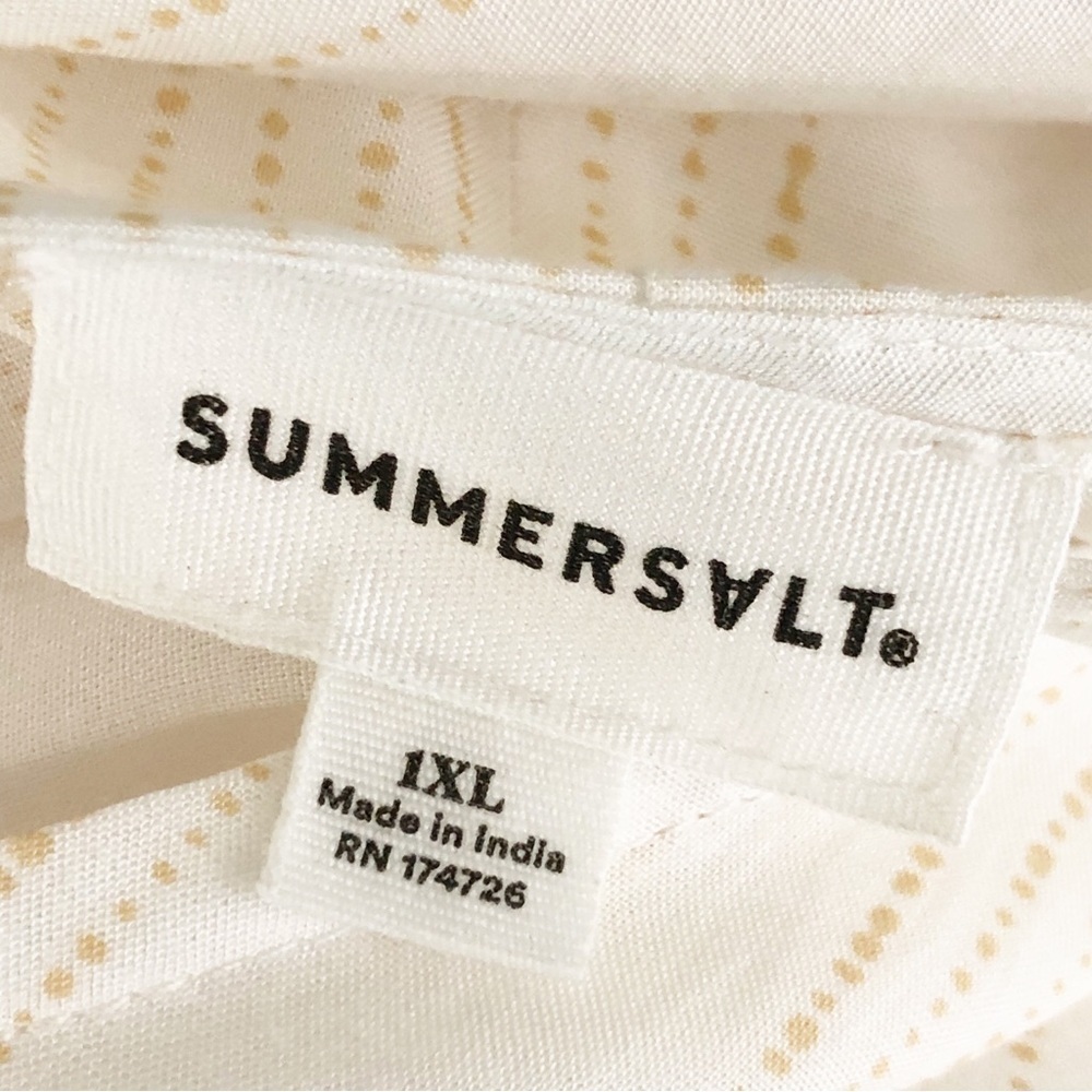 SummerSalt cream & tan graphic pinstripe caftan - Picture 6 of 13